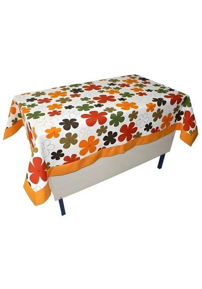 Papatya Desenli Öğretmen Masa Örtüsü (Pamuklu-Bantlı) - 2