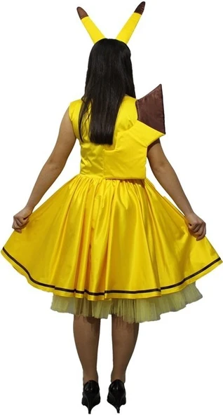 Yetişkin Bayan Pikachu Kostümü - 8