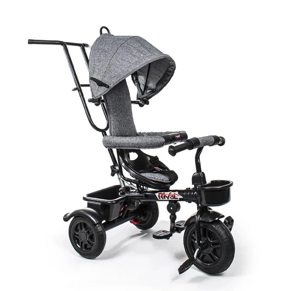 Rival Rv501 Hiper Bike Ebeveyn Kontrollü 3 Tekerli Çocuk Bisikleti Gri