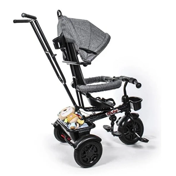 Rival Rv501 Hiper Bike Ebeveyn Kontrollü 3 Tekerli Çocuk Bisikleti Gri - 3