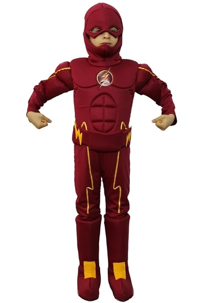 Flash Kostümü Kaslı Delüks - 6
