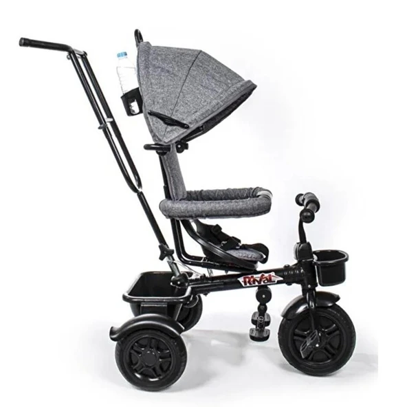 Rival Rv501 Hiper Bike Ebeveyn Kontrollü 3 Tekerli Çocuk Bisikleti Gri - 2