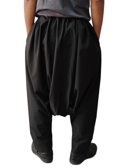 Siyah Renk Yetişkin Erkek Şalvar - Resim 2