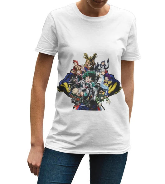 My Hero Academia Anime Baskılı Yetişkin Tişört - 3