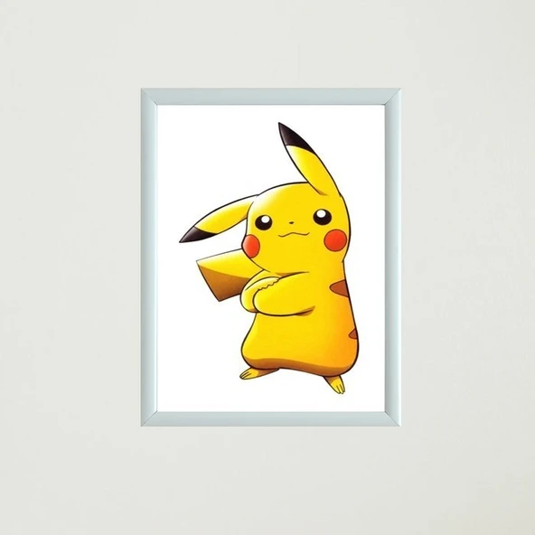 Sevimli Pikachu Çerçeveli Poster Tablo - 2