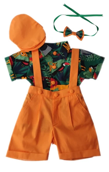 Safari Konseptli Papyonlu Şapkalı Kostüm - Resim 3