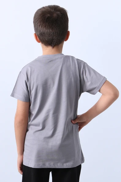 ERKEK ÇOCUK TİŞÖRT STAY COOL BASKILI BİSİKLET YAKA F18 - 11