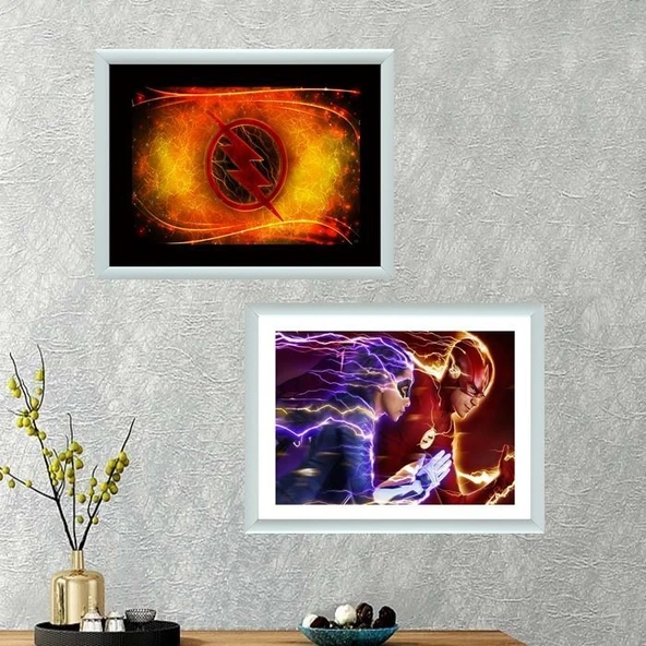Flash İkili Takım Çerçeveli Poster Tablo - 2