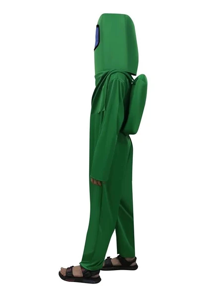 Among Us Cosplay Uzaylı Astronot Kostümü Yeşil - 2