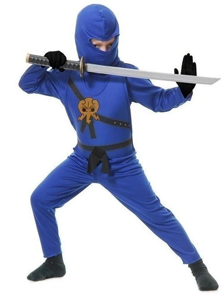 Mavi Ninja Kostümü