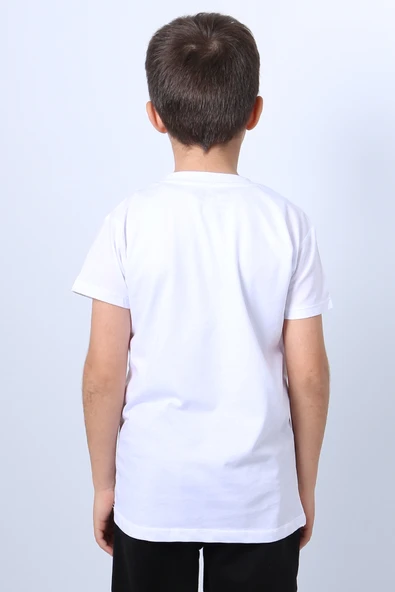 ERKEK ÇOCUK TİŞÖRT STAY COOL BASKILI BİSİKLET YAKA F18 - 3