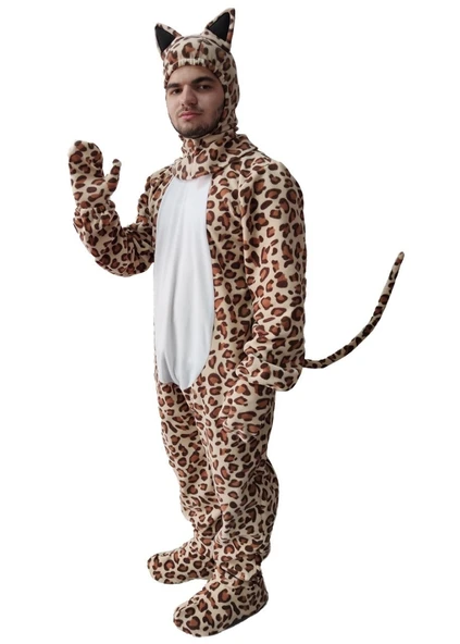 Leopar Kostümü Yetişkin Model-2 - Resim 3