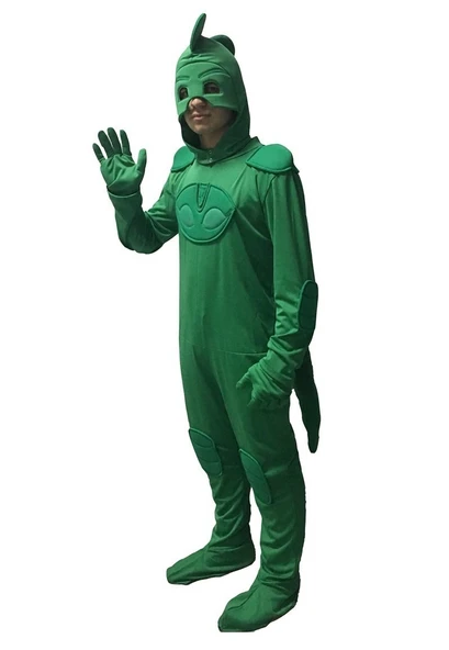 Pijamaskeliler Kertenkele Kostümü Yetişkin - Resim 2