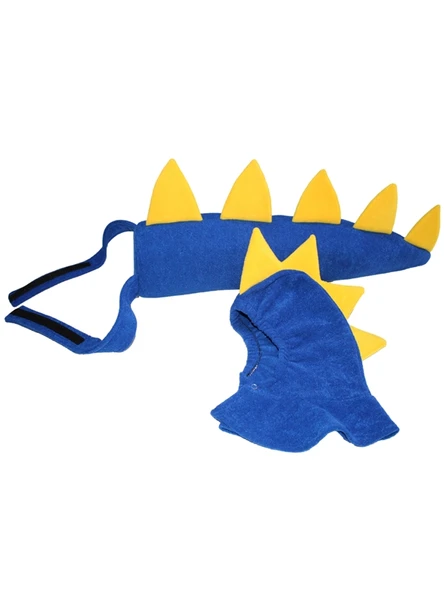 Dinozor Kostüm Set Mavi | Dinozor Kuyruk Başlık Set Mavi - Resim 3