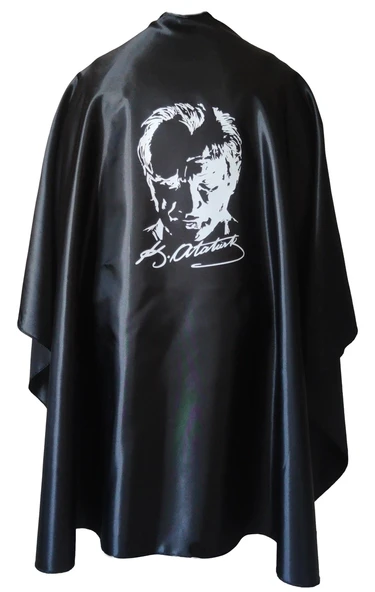 Atatürk Baskılı Pelerin Siyah | 10 Kasım Atatürk Baskılı Siyah Pelerin - Resim 3