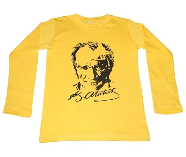 Atatürk Baskılı Tişört Uzun Kollu - 7