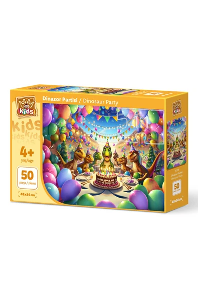 Art Puzzle Art Çocuk Dinazor Partisi 50 Parça Puzzle