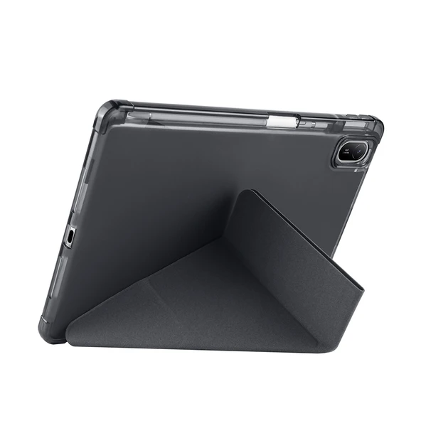 Huawei MatePad SE 11 inç Uyumlu Kalemlikli Uyku Modlu Standlı Fuchsia Trifolding Tablet Kılıfı - Resim 10