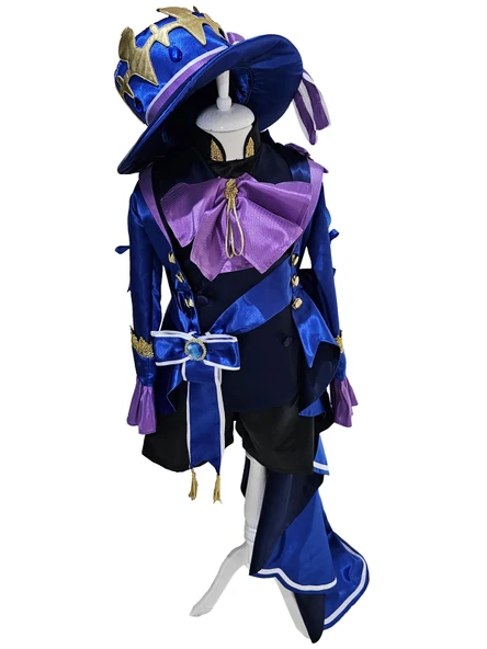 Yetişkin Genshin İmpact Furina Cosplay Anime Kostümü