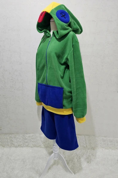 Kapüşonlu Cosplay Yeşil Kostüm Yetişkin | Video Oyunu Kapüşonlu Yeşil Kostüm Yetişkin - Resim 3