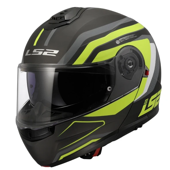 LS2 STROBE 2 PHANTOM MAT TITANIUM-NEON SARI KASK