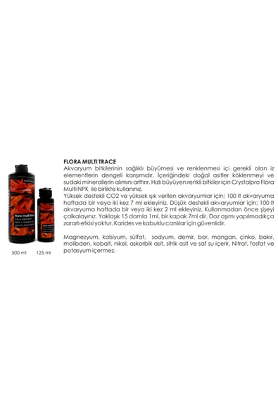 CrystalPro Flora Multi Trace Akvaryum Bitki Renklendirici 125 ml - 2