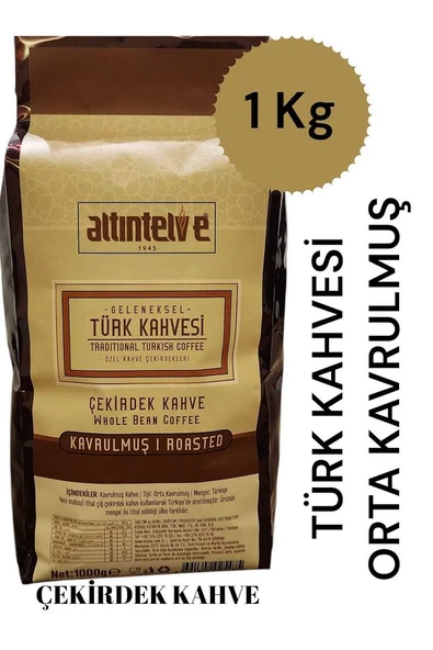 Altıntelve TÜRK KAHVESİ ÇEKİRDEK ORTA KAVRULMUŞ 1000 Gr - 2