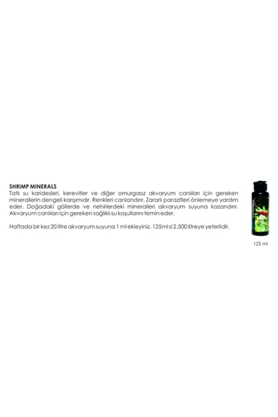 CrystalPro Shrimp Minerals Su Karidesleri İçin Mineral Su Düzenleyici 125 ml - 2