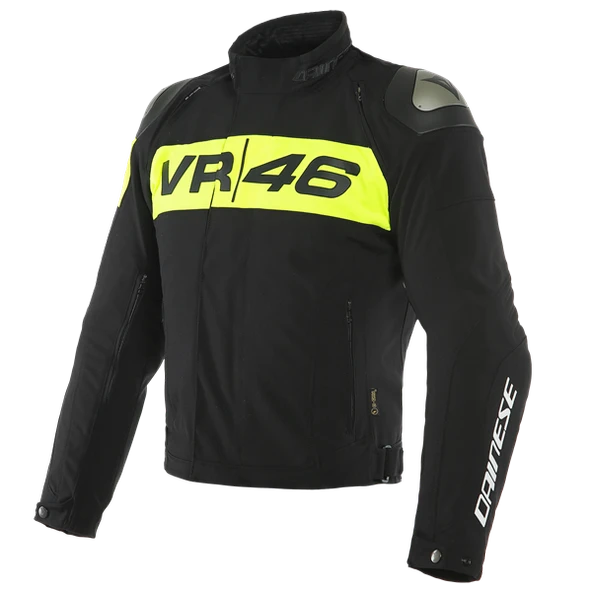 DAINESE CEK/VR46 PODIUM D-DRY JACKET-BLACK/FLUO-YELLOW