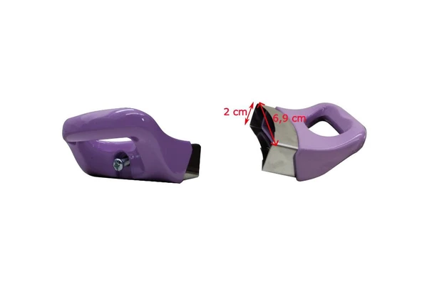 Tencere Tava Sahan Kulp ve Kapak Kulpu Lila 5 Set - 4