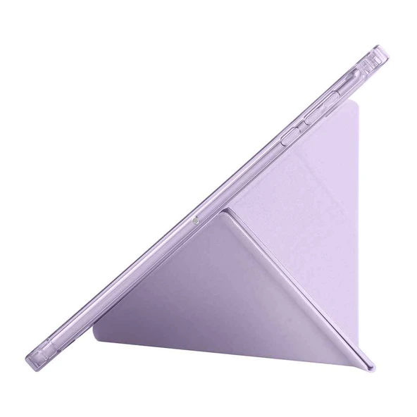 Honor Pad X8A 11 inç Uyumlu Uyku Modlu Standlı Kalemlikli Trifolding Fuchsia Tablet Kılıfı - 5