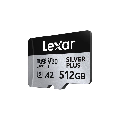 LEXAR 512GB LMSSIPL512G-BNANG MICROSD HIGH-PERFORMANCE SILVER PLUS MICROSDXC UHS-I UP TO 205MB/S READ 150MB/S WRITE C10 A2 V30 U3 WITH ADAPTER - Resim 2