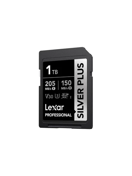 LEXAR 1 TB LSDSIPL001T-BNNNG SD PROFESSIONAL SILVER PLUS SDXC UHS-I CARDS UP TO 205MB/S READ 150MB/S WRITE C10 V30 U3 - 2