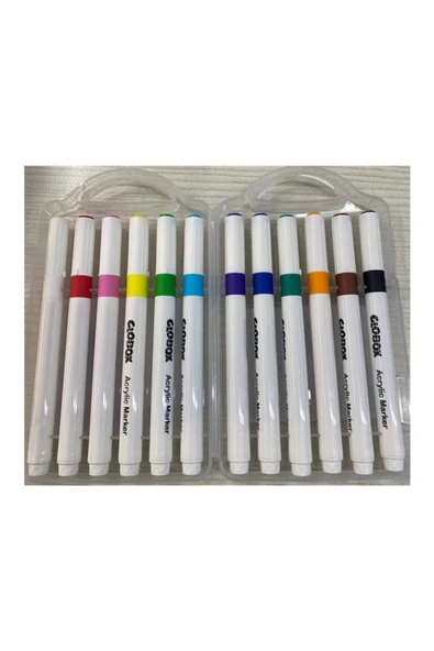 Akrilik Marker Kalem Seti 12'li - 8