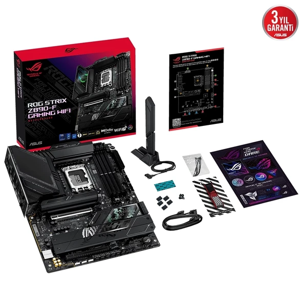ASUS ROG STRIX Z890-F GAMING WIFI DDR5 5XM2 USB3.2 RGB LAN ATX - Resim 10