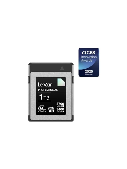LEXAR 1TB LCXEXDM001T-RNENG PROFESSIONAL CFEXPRESS DIMOND SERIES 4.0 TYPE-B CARD UP TO 3700MB/S READ 3400MB/S WRITE. VPG 400