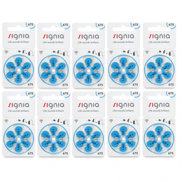 Signia 675 Numara İşitme Cihazı Pili 10 paket (60lı)