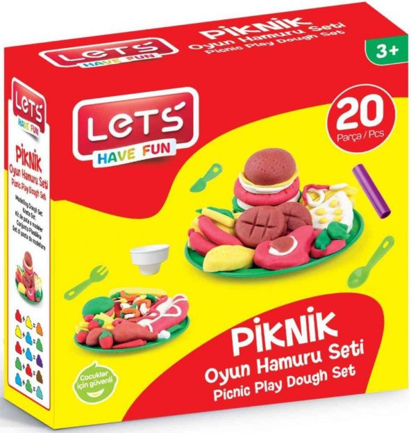 Lets Oyun Hamuru Piknik Seti 8 Renk
