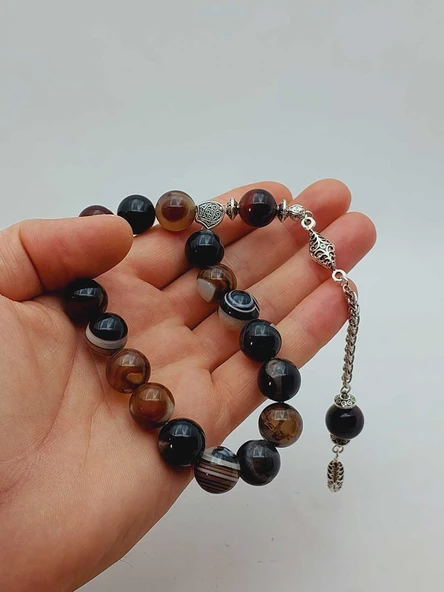 Akik Taşı 17lik Efe Tesbih 14mm (54390) - Resim 2