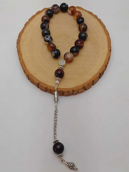 Akik Taşı 17lik Efe Tesbih 14mm (54390) - Resim 5