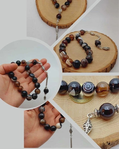 Akik Taşı 17lik Efe Tesbih 14mm (54390) ürün görseli