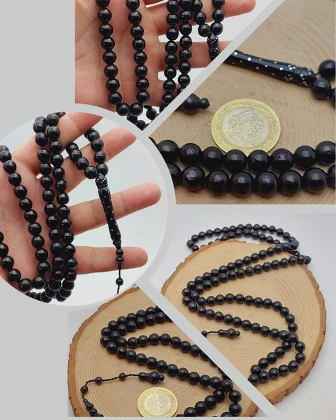 Siyah Kuka Ağacı 99luk Tesbih 8mm (56092)