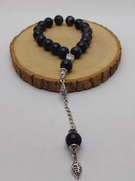 Akik Taşı 17lik Efe Tesbih 14mm (54394) - Resim 5