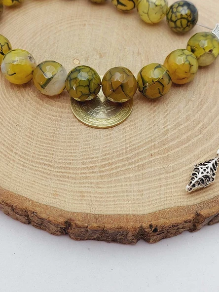 Akik Taşı Faset Kesim 17lik Efe Tesbih 14mm (54370) - Resim 4