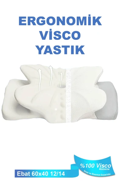 Ortopedik Visco Yastık Boyun Fıtığı Boyun Ağrısı Destekli Güzellik Yastığı Royalrelax - 7