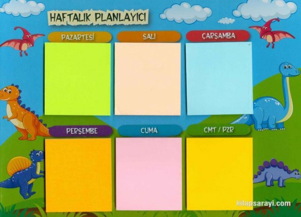 Not Yaz Yapışkanlı Not Kağıdı Haftalık Planlayıcı BH-3648