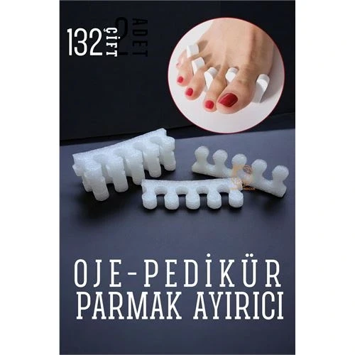 Oje Parmak Ayırıcı Pedikür Süngeri 132 Çift