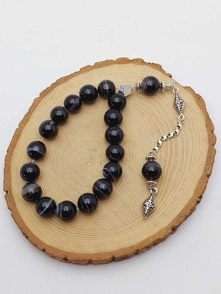 Akik Taşı 17lik Efe Tesbih 14mm (54394) - Resim 4