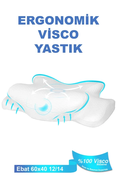Ortopedik Visco Yastık Boyun Fıtığı Boyun Ağrısı Destekli Güzellik Yastığı Royalrelax - 4