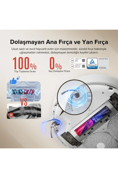 Q Revo Curv Akıllı Robot Süpürge Beyaz - 2